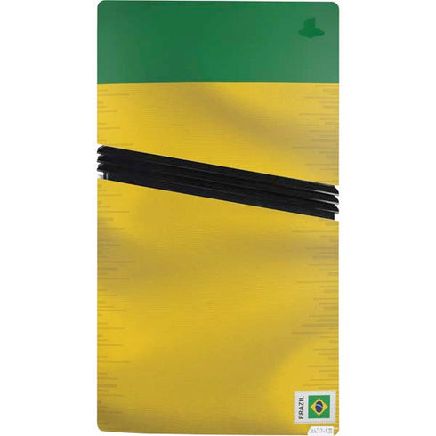 Brazil Soccer Flag PS5 Pro Console Skin